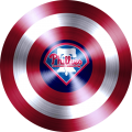 Captain American Shield With Philadelphia Phillies Logo Sticker Heat Transfer