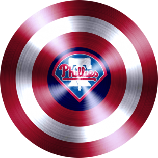 Captain American Shield With Philadelphia Phillies Logo decal sticker