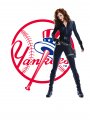 New York Yankees Black Widow Logo Sticker Heat Transfer