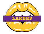 Los Angeles Lakers Lips Logo decal sticker