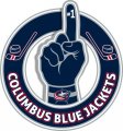 Number One Hand Columbus Blue Jackets logo Sticker Heat Transfer