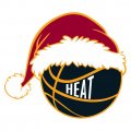Miami Heat Basketball Christmas hat logo Sticker Heat Transfer