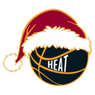 Miami Heat Basketball Christmas hat logo decal sticker