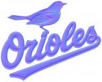Baltimore Orioles Colorful Embossed Logo Sticker Heat Transfer