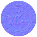 Philadelphia 76ers Colorful Embossed Logo decal sticker