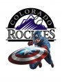 Colorado Rockies Captain America Logo Sticker Heat Transfer