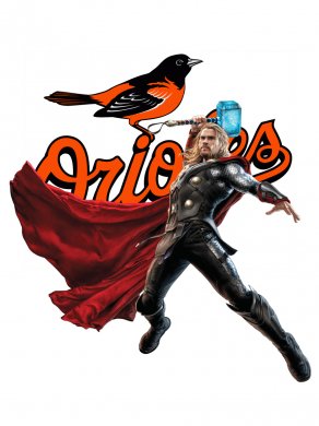 Baltimore Orioles Thor Logo Sticker Heat Transfer