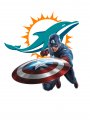 Miami Dolphins Captain America Logo Sticker Heat Transfer
