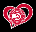 Atlanta Hawks Heart Logo Sticker Heat Transfer