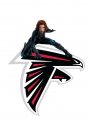 Atlanta Falcons Black Widow Logo Sticker Heat Transfer