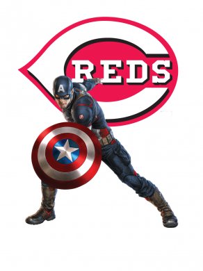 Cincinnati Reds Captain America Logo Sticker Heat Transfer