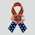 Chicago Bears Ribbon American Flag logo Sticker Heat Transfer