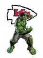 Kansas City Chiefs Hulk Logo Sticker Heat Transfer