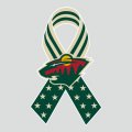 Minnesota Wild Ribbon American Flag logo Sticker Heat Transfer