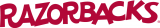 Arkansas Razorbacks 1980-2000 Wordmark Logo 02 decal sticker