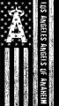 Los Angeles Angels of Anaheim Black And White American Flag logo Sticker Heat Transfer