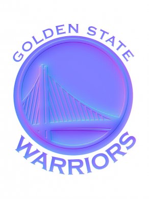 Golden State Warriors Colorful Embossed Logo Sticker Heat Transfer