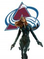 Colorado Avalanche Black Widow Logo Sticker Heat Transfer