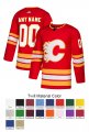 Calgary Flames Custom Letter and Number Kits for Home Jerseys Material Twill