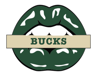 Milwaukee Bucks Lips Logo Sticker Heat Transfer