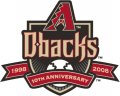 Arizona Diamondbacks 2008 Anniversary Logo Sticker Heat Transfer