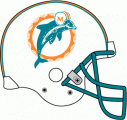 Miami Dolphins 1980-1989 Helmet Logo Sticker Heat Transfer