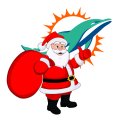 Miami Dolphins Santa Claus Logo decal sticker