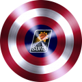 Captain American Shield With Phoenix Suns Logo decal sticker