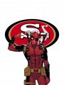 San Francisco 49ers Deadpool Logo decal sticker