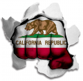 Fist California State Flag Logo Sticker Heat Transfer