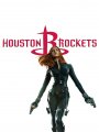 Houston Rockets Black Widow Logo Sticker Heat Transfer