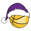 Los Angeles Lakers Basketball Christmas hat logo Sticker Heat Transfer