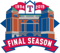Texas Rangers 2019 Stadium Logo Sticker Heat Transfer