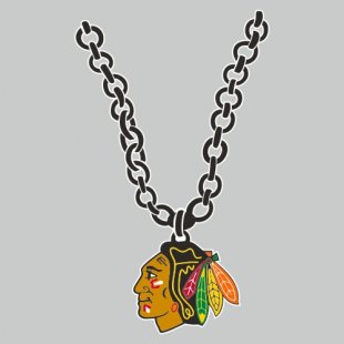 Chicago Blackhawks Necklace logo Sticker Heat Transfer