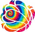 Memphis Grizzlies rainbow spiral tie-dye logo decal sticker