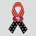 San Francisco 49ers Ribbon American Flag logo Sticker Heat Transfer