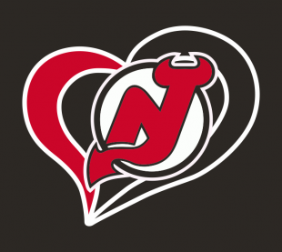 New Jersey Devils Heart Logo Sticker Heat Transfer