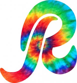 Washington Redskins rainbow spiral tie-dye logo decal sticker
