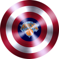Captain American Shield With New York Knicks Logo Sticker Heat Transfer