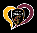 Cleveland Cavaliers Heart Logo Sticker Heat Transfer