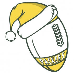 Green Bay Packers Football Christmas hat logo Sticker Heat Transfer
