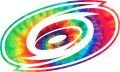 Carolina Hurricanes rainbow spiral tie-dye logo Sticker Heat Transfer