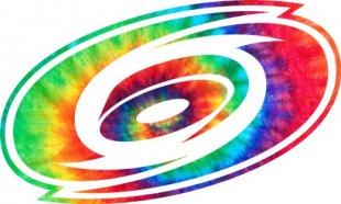 Carolina Hurricanes rainbow spiral tie-dye logo Sticker Heat Transfer