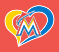 Miami Marlins Heart Logo decal sticker
