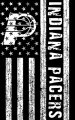 Indiana Pacers Black And White American Flag logo Sticker Heat Transfer