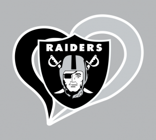 Oakland Raiders Heart Logo decal sticker