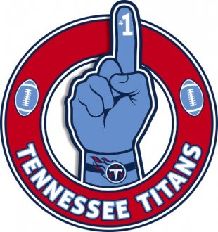Number One Hand Tennessee Titans logo decal sticker
