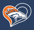 Denver Broncos Heart Logo Sticker Heat Transfer