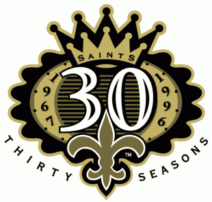 New Orleans Saints 1996 Anniversary Logo Sticker Heat Transfer