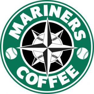 Seattle Mariners Starbucks Coffee Logo Sticker Heat Transfer